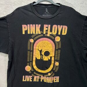 Pink Floyd Live at Pompeii Graphic T Shirt Black Men's XXL